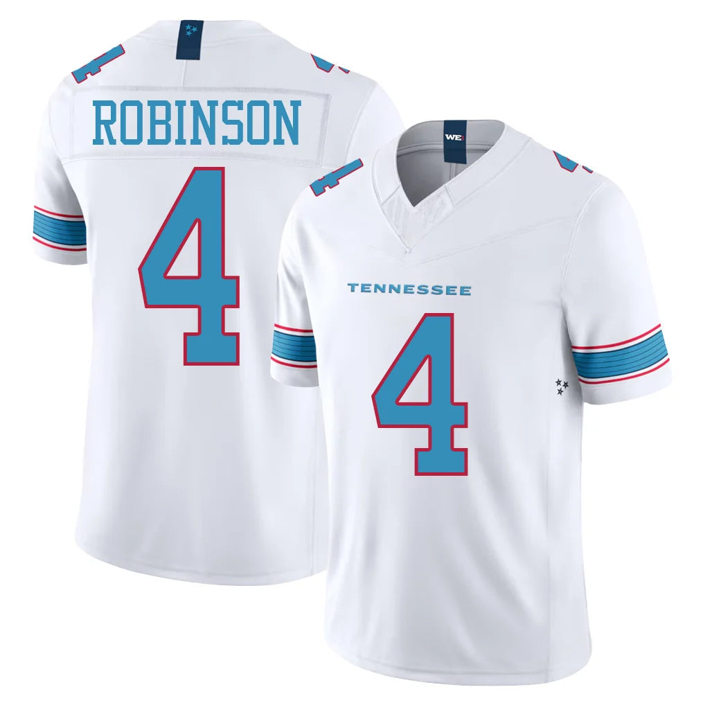 Tocy T.Titans #4 Wan'Dale Robinson Player White Limited Vapor F.U.S.E. Home Game Stitched Jerseys
