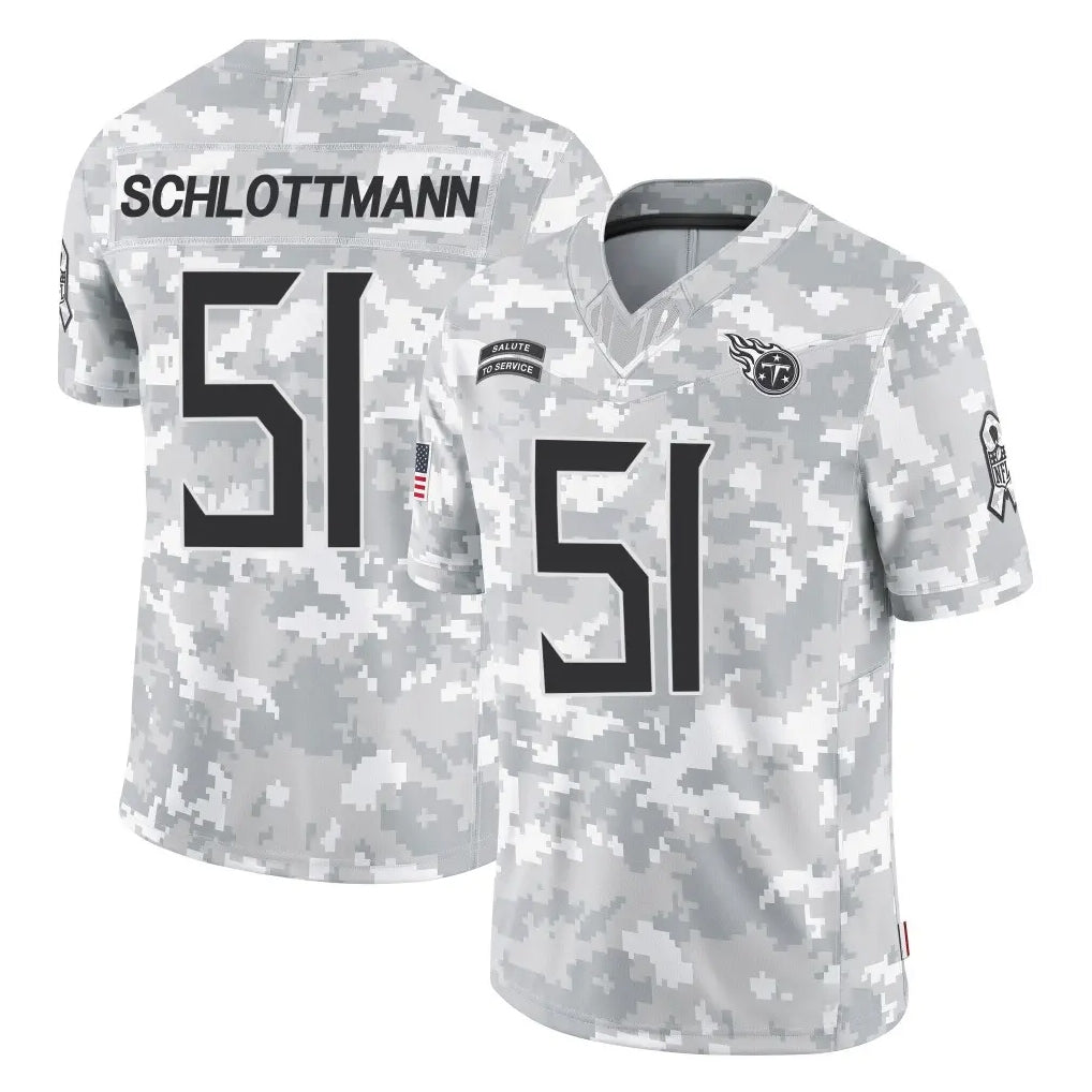 Tocy T.Titans #51 Austin Schlottmann Player Arctic Camo Limited Salute to Service Home Game Stitched Jerseys