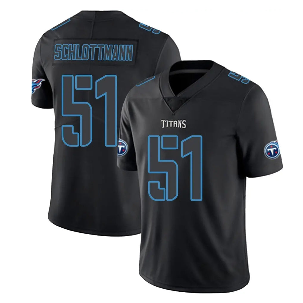 Tocy T.Titans #51 Austin Schlottmann Player Black Impact Limited Home Game Stitched Jerseys