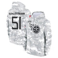 Tocy T.Titans #51 Austin Schlottmann Player Camo Arctic Salute to Service Pullover Hoodies Home Game Stitched Jerseys