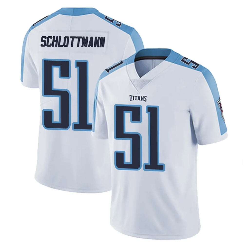Tocy T.Titans #51 Austin Schlottmann Player White Limited Vapor Untouchable Home Game Stitched Jerseys