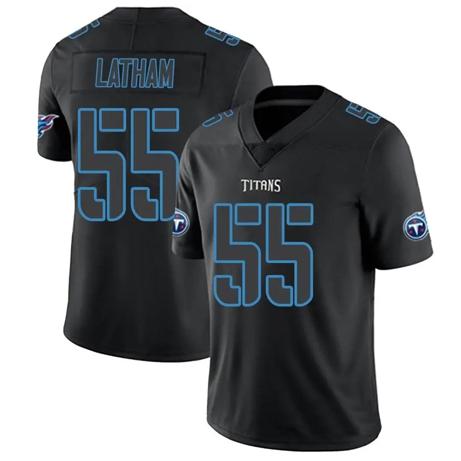 tocy T.Titans #55 JC Latham Player Black Fashion Elite Limited Stitched Jerseys