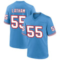 tocy T.Titans #55 JC Latham Player Blue Throwback Alternate Game Stitched Jerseys