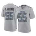 Tocy T.Titans #55 JC Latham Player Gray Atmosphere Fashion Home Game Stitched Jerseys