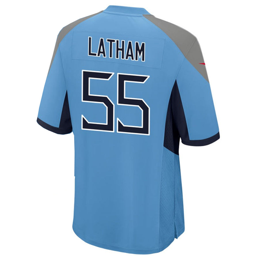 tocy T.Titans #55 JC Latham Player Light Blue Home Game Stitched Jerseys