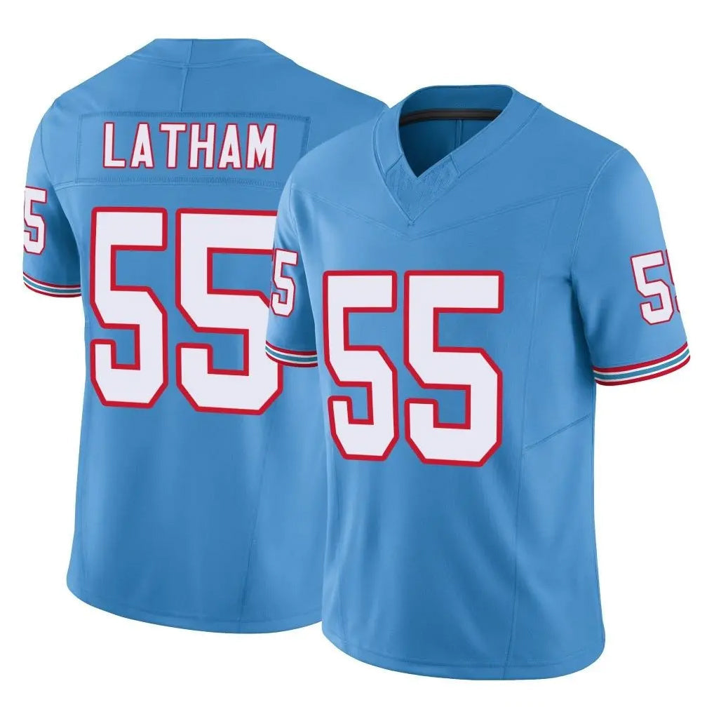 Tocy T.Titans #55 JC Latham Player Light Blue Limited Vapor F.U.S.E. Home Game Stitched Jerseys