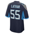 tocy T.Titans #55 JC Latham Player Navy Home Game Stitched Jerseys