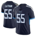 Tocy T.Titans #55 JC Latham Player Navy Limited Vapor Untouchable Home Game Stitched Jerseys