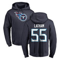 Tocy T.Titans #55 JC Latham Player Navy Logo Pullover Hoodies Home Game Stitched Jerseys