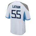 tocy T.Titans #55 JC Latham Player White Home Game Stitched Jerseys