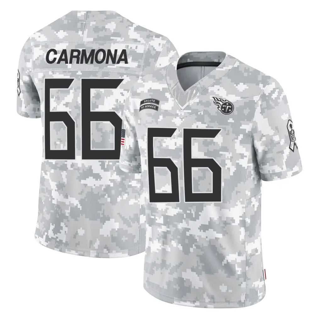 Tocy T.Titans #66 Fernando Carmona Jr. Player Arctic Camo Limited Salute to Service Home Game Stitched Jerseys