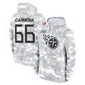 Tocy T.Titans #66 Fernando Carmona Jr. Player Camo Arctic Salute to Service Pullover Hoodies Home Game Stitched Jerseys
