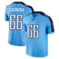 Tocy T.Titans #66 Fernando Carmona Jr. Player Light Blue Limited Color Rush Home Game Stitched Jerseys