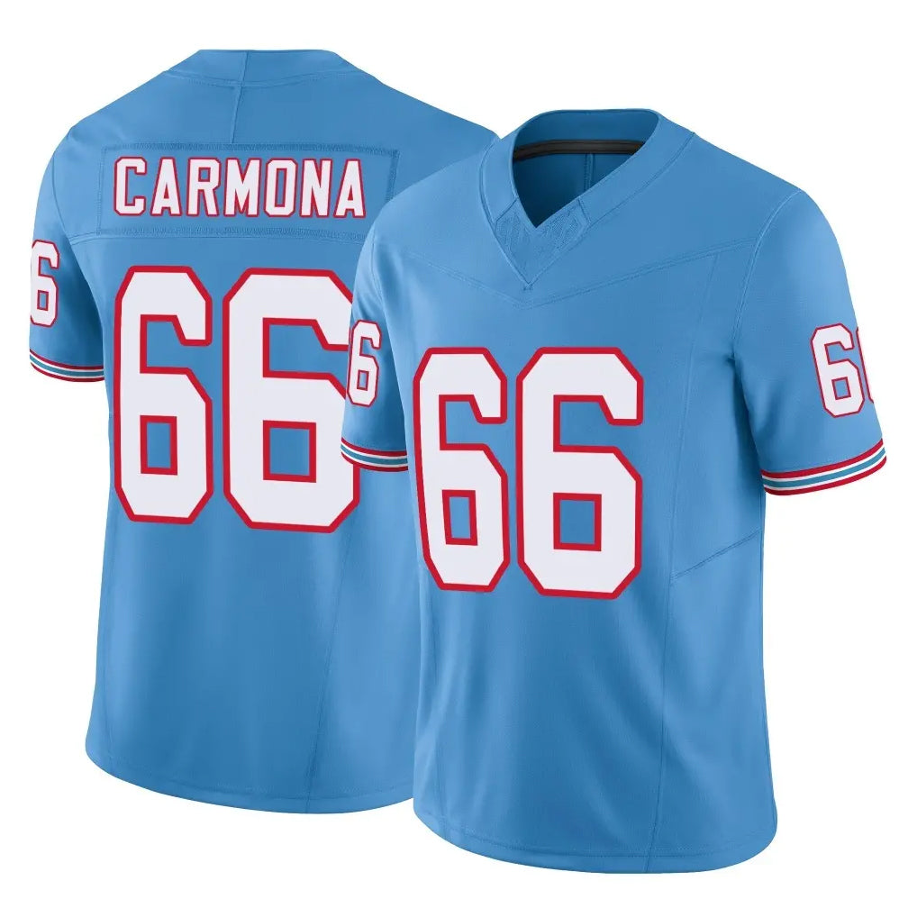 Tocy T.Titans #66 Fernando Carmona Jr. Player Light Blue Limited Vapor F.U.S.E. Home Game Stitched Jerseys
