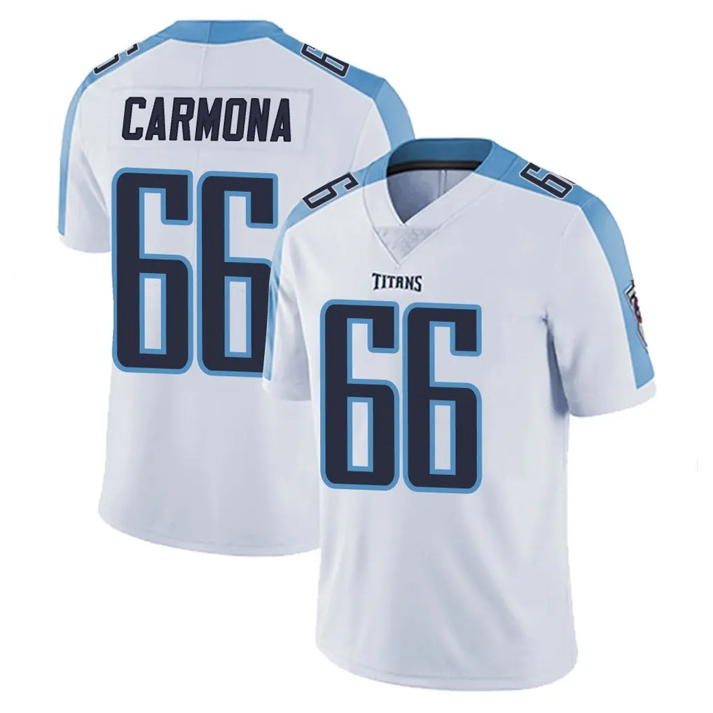 Tocy T.Titans #66 Fernando Carmona Jr. Player White Limited Vapor Untouchable Home Game Stitched Jerseys