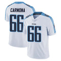 Tocy T.Titans #66 Fernando Carmona Jr. Player White Limited Vapor Untouchable Home Game Stitched Jerseys