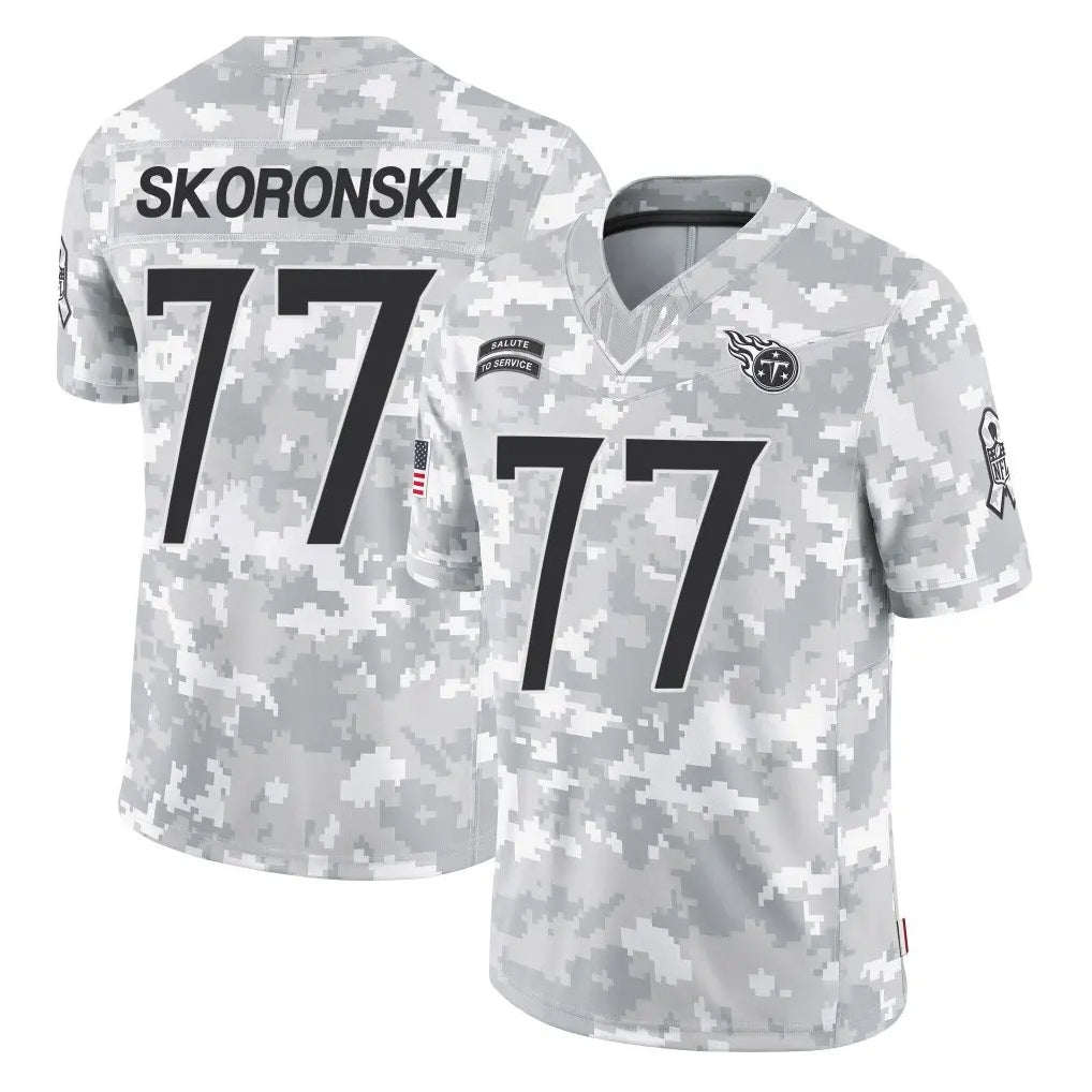 Tocy T.Titans #77 Peter Skoronski Player Arctic Camo Limited Salute to Service Home Game Stitched Jerseys