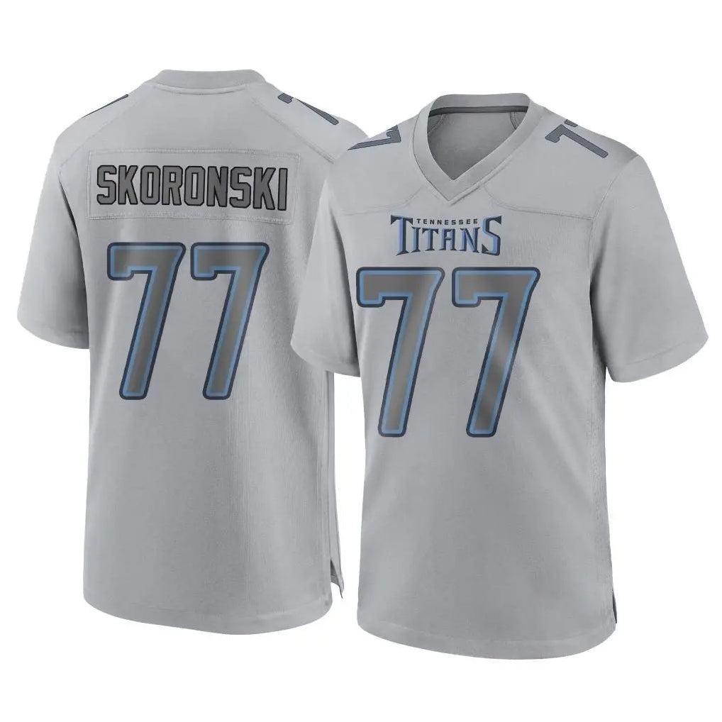 Tocy T.Titans #77 Peter Skoronski Player Gray Atmosphere Fashion Home Game Stitched Jerseys