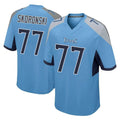 Tocy T.Titans #77 Peter Skoronski Player Light Blue Home Game Stitched Jerseys