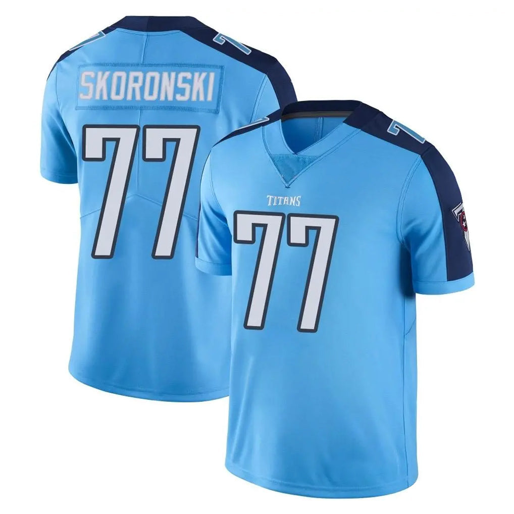 Tocy T.Titans #77 Peter Skoronski Player Light Blue Limited Color Rush Home Game Stitched Jerseys