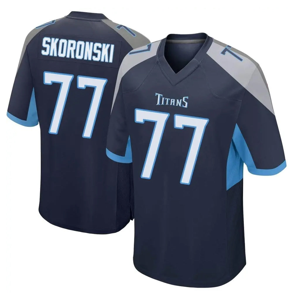 Tocy T.Titans #77 Peter Skoronski Player Navy Home Game Stitched Jerseys
