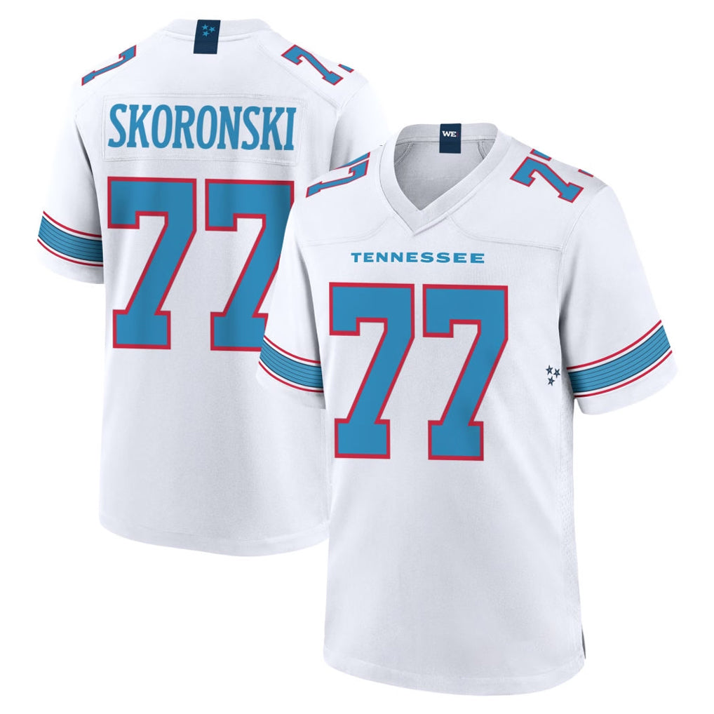 Tocy T.Titans #77 Peter Skoronski Player White 2026 Game Home Stitched Jerseys