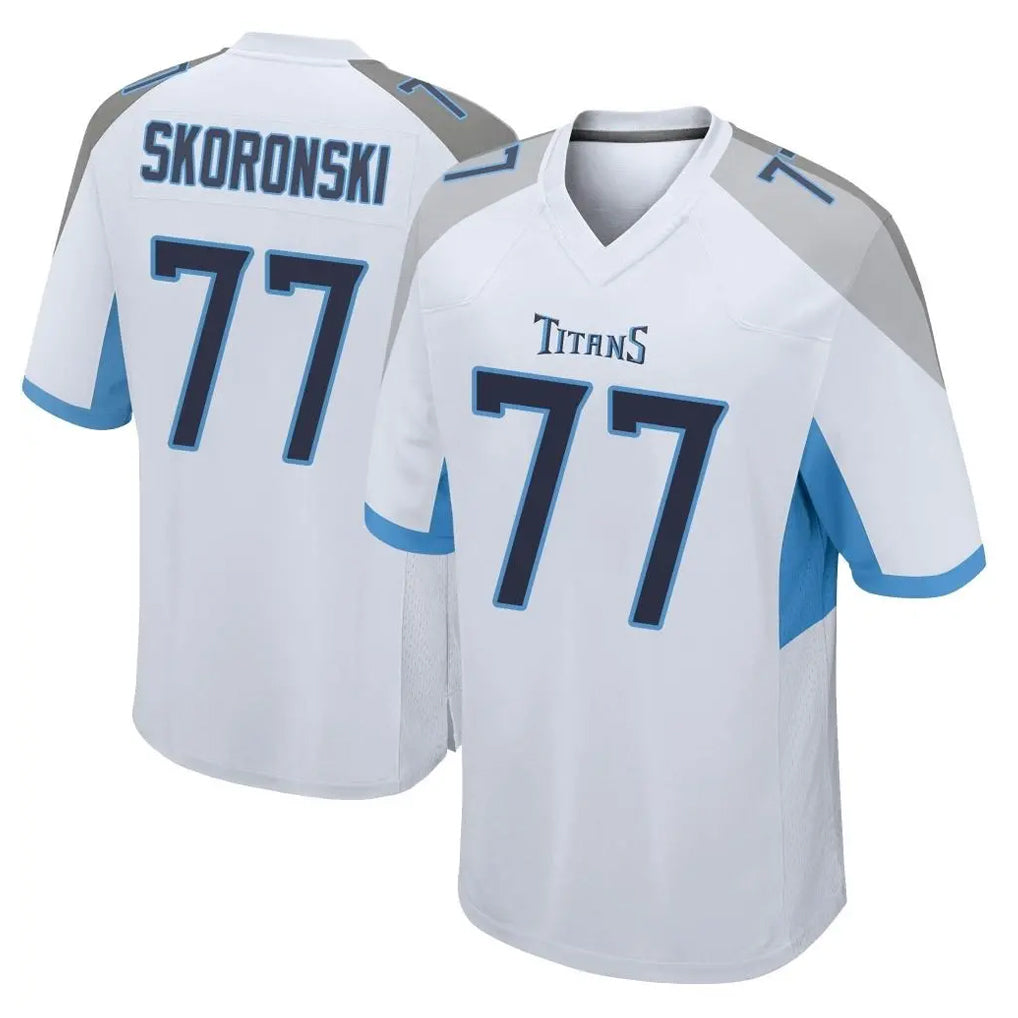 Tocy T.Titans #77 Peter Skoronski Player White Home Game Stitched Jerseys