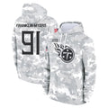 Tocy T.Titans #91 John Franklin-Myers Player Camo Arctic Salute to Service Pullover Hoodies Home Game Stitched Jerseys