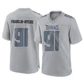 Tocy T.Titans #91 John Franklin-Myers Player Gray Atmosphere Fashion Home Game Stitched Jerseys