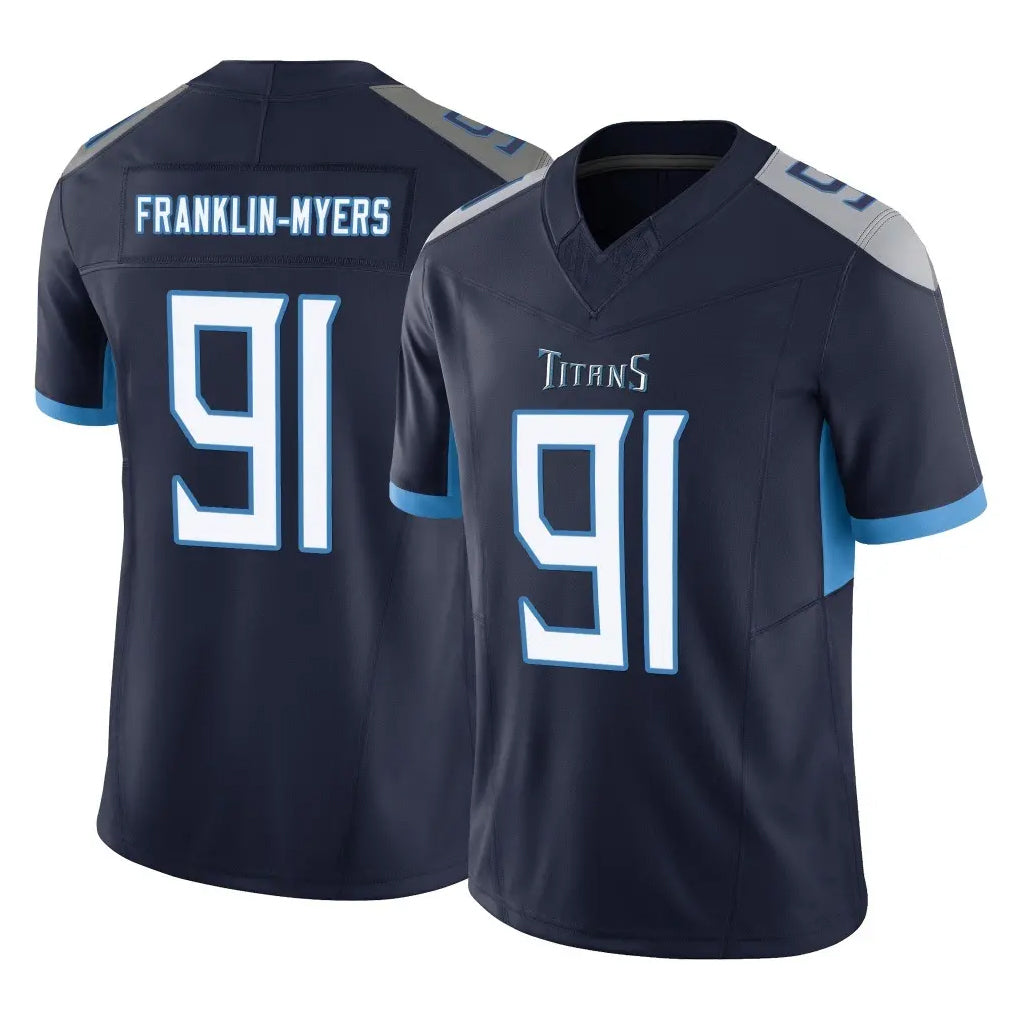 Tocy T.Titans #91 John Franklin-Myers Player Navy Limited Vapor F.U.S.E. Home Game Stitched Jerseys
