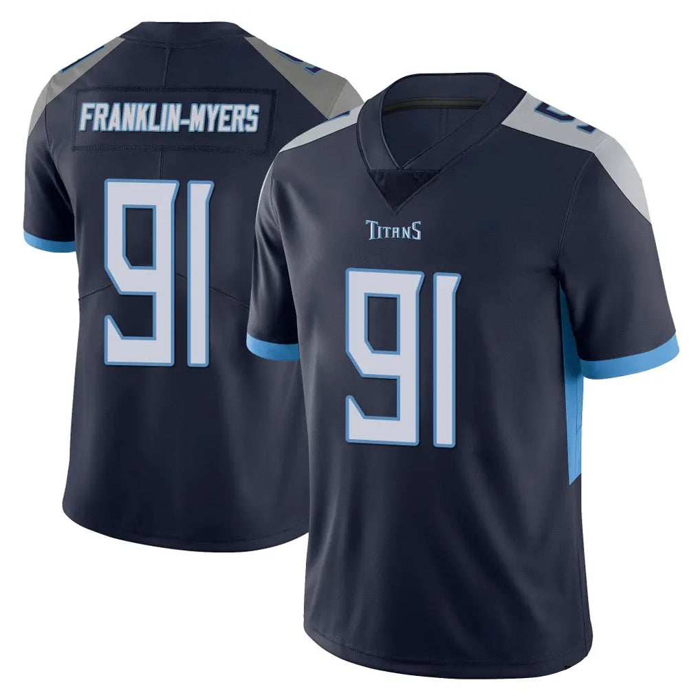 Tocy T.Titans #91 John Franklin-Myers Player Navy Limited Vapor Untouchable Home Game Stitched Jerseys