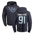 Tocy T.Titans #91 John Franklin-Myers Player Navy Logo Pullover Hoodies Home Game Stitched Jerseys