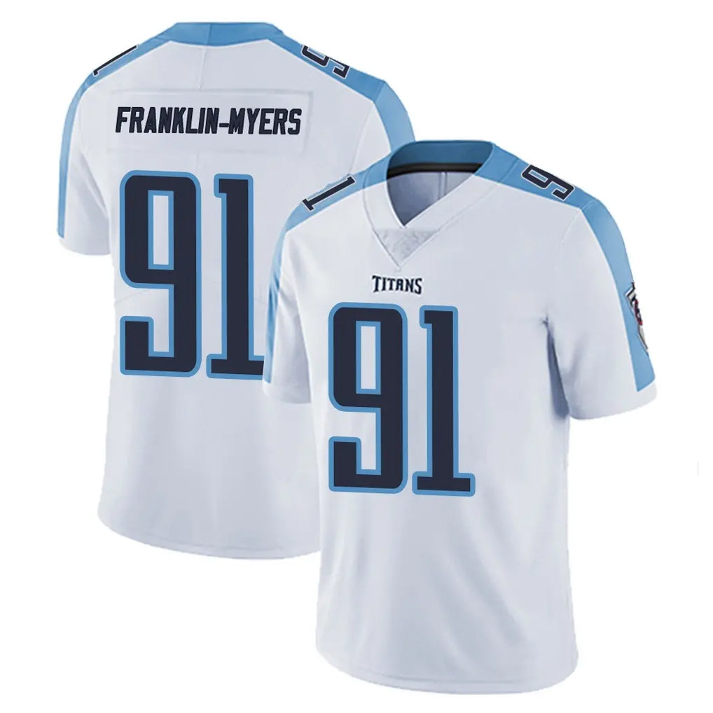 Tocy T.Titans #91 John Franklin-Myers Player White Limited Vapor Untouchable Home Game Stitched Jerseys