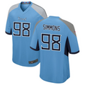 tocy T.Titans #98 Jeffery Simmons Light Blue Player Game American Stitched Jerseys