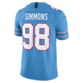 tocy T.Titans #98 Jeffery Simmons Light Blue Team Vapor F.U.S.E. Stitched Limited Jerseys