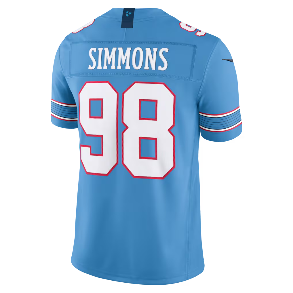 tocy T.Titans #98 Jeffery Simmons Light Blue Team Vapor F.U.S.E. Stitched Limited Jerseys