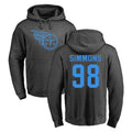 Tocy T.Titans #98 Jeffery Simmons Player Ash One Color Pullover Hoodies Home Game Stitched Jerseys