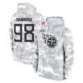 Tocy T.Titans #98 Jeffery Simmons Player Camo Arctic Salute to Service Pullover Hoodies Home Game Stitched Jerseys
