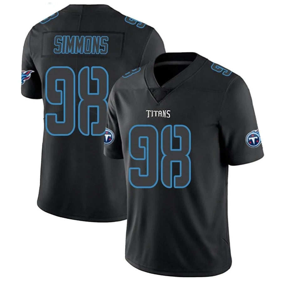 tocy T.Titans #98 Jeffery Simmons Player Elite Light Blue Vapor Untouchable Stitched Jerseys