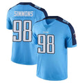 Tocy T.Titans #98 Jeffery Simmons Player Light Blue Limited Color Rush Home Game Stitched Jerseys