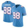 Tocy T.Titans #98 Jeffery Simmons Player Light Blue Team Vapor F.U.S.E. Limited Home Game Stitched Jerseys