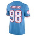 tocy T.Titans #98 Jeffery Simmons Player Light Blue Vapor F.U.S.E. Limited Stitched Jerseys