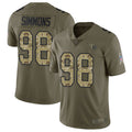 tocy T.Titans #98 Jeffery Simmons Player Olive Salute To Service Limited Stitched Jerseys