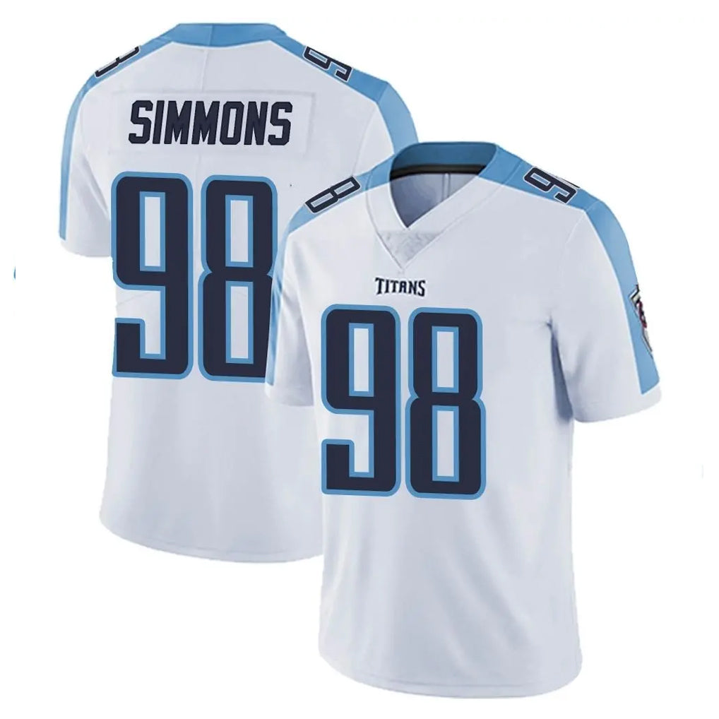 Tocy T.Titans #98 Jeffery Simmons Player White Limited Vapor Untouchable Home Game Stitched Jerseys