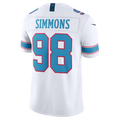 tocy T.Titans #98 Jeffery Simmons White Vapor F.U.S.E. Stitched Limited Jerseys
