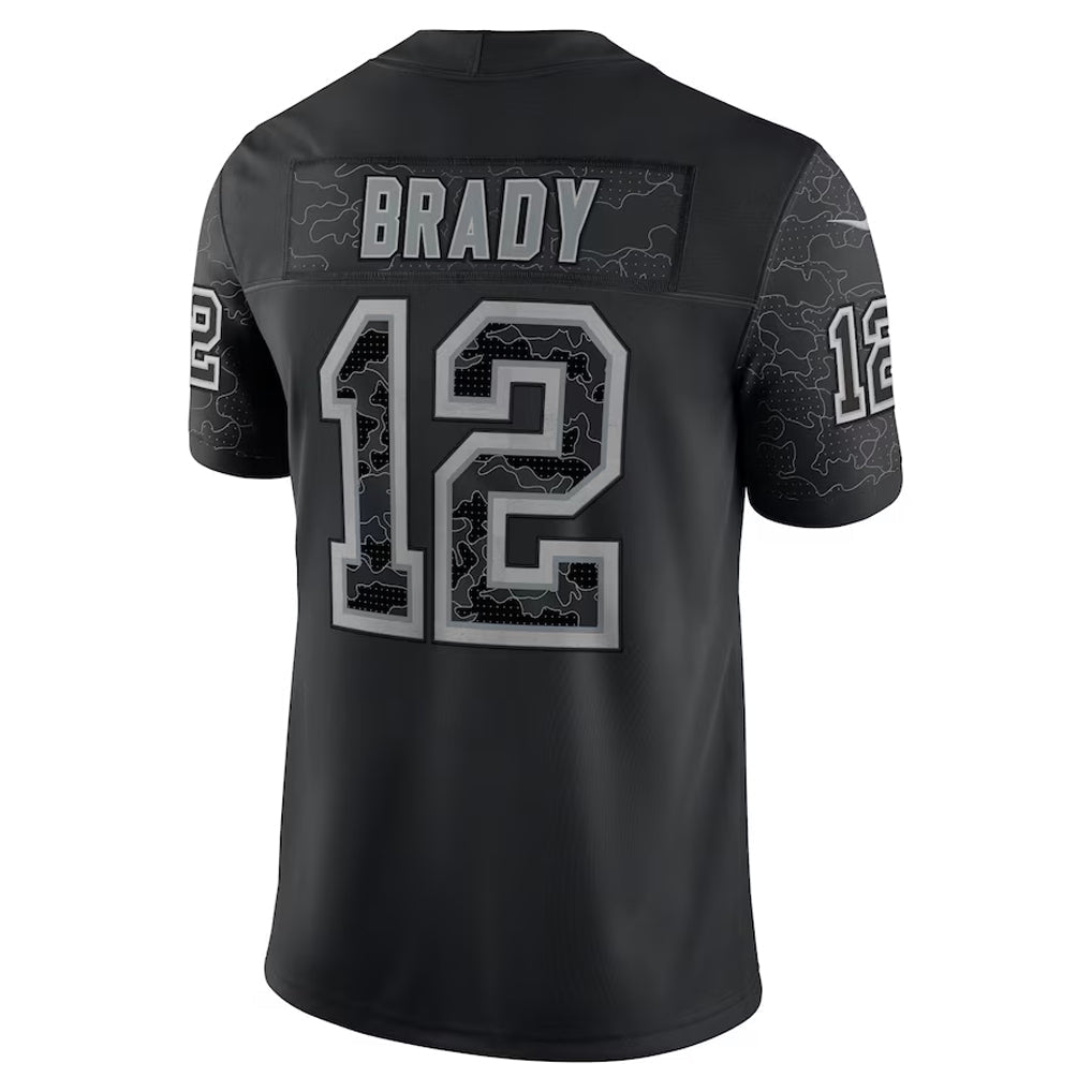 tocy TB.Buccaneers #12 Tom Brady Player Black RFLCTV Limited Stitched Jerseys
