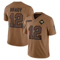 tocy TB.Buccaneers #12 Tom Brady Player Brown Salute To Service Limited Stitched Jerseys