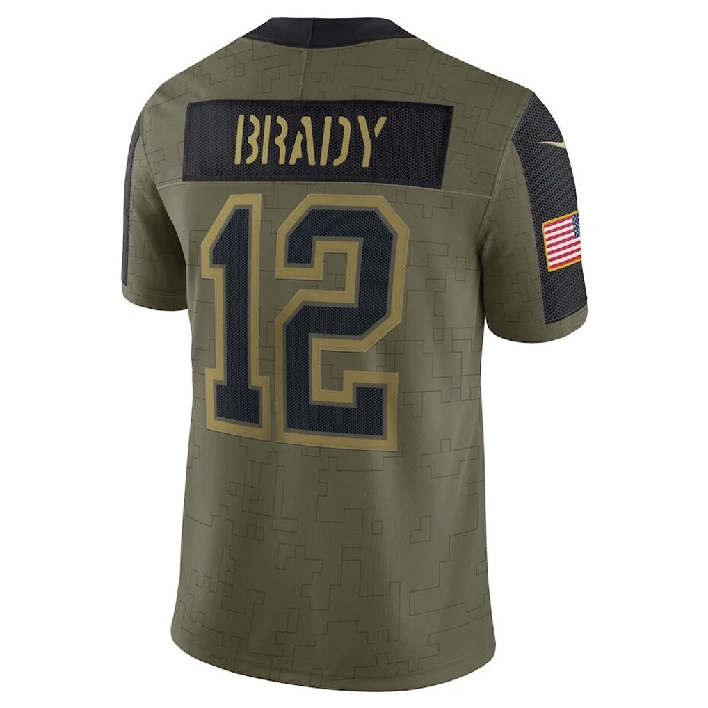 tocy TB.Buccaneers #12 Tom Brady Player Olive Salute To Service Stitched Jerseys