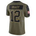tocy TB.Buccaneers #12 Tom Brady Player Olive Salute To Service Stitched Jerseys
