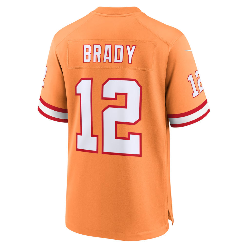 tocy TB.Buccaneers #12 Tom Brady Player Orange Home Game Stitched Jerseys